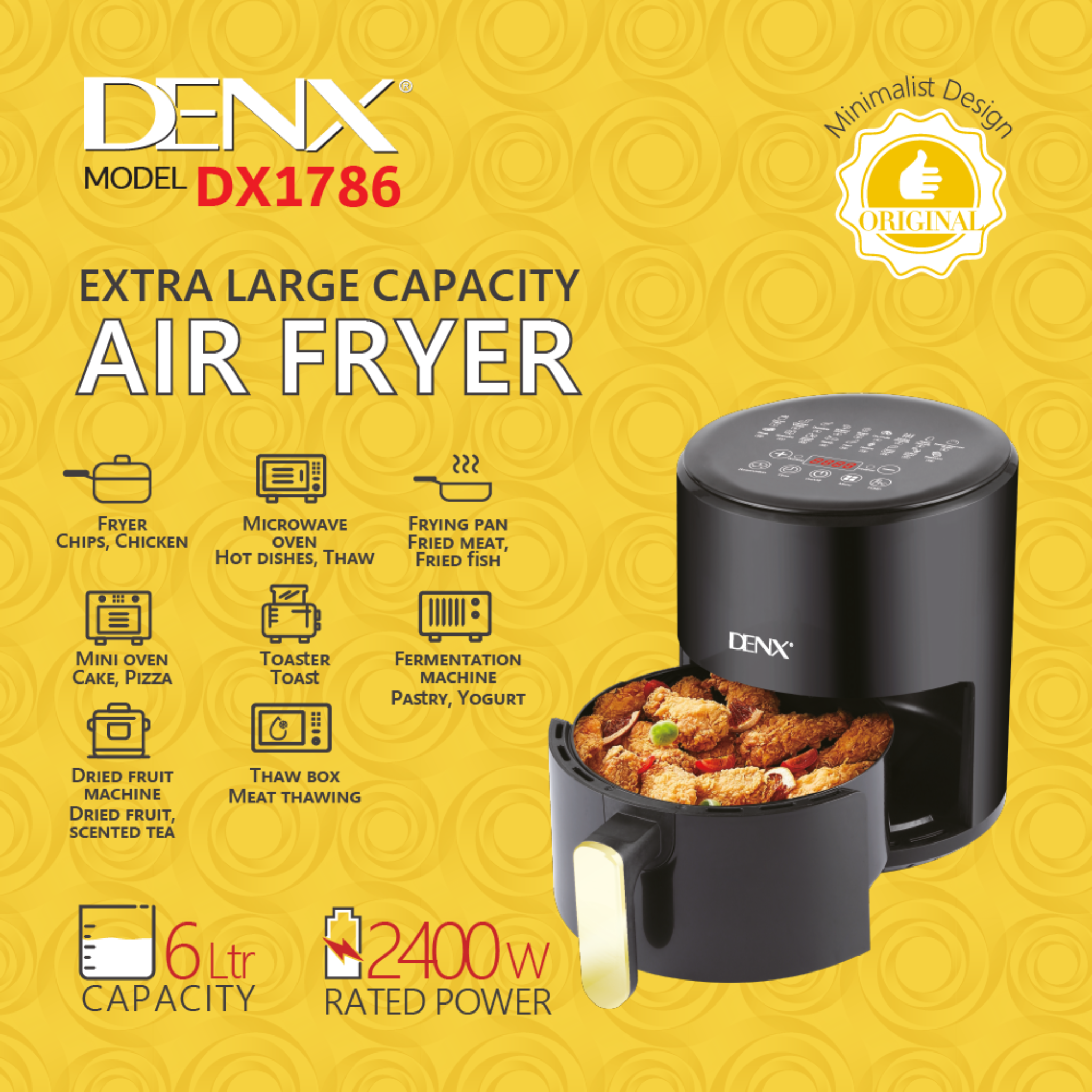 DLC Air Fryer 4 L – مقلاة DLC الهوائية 4 لتر