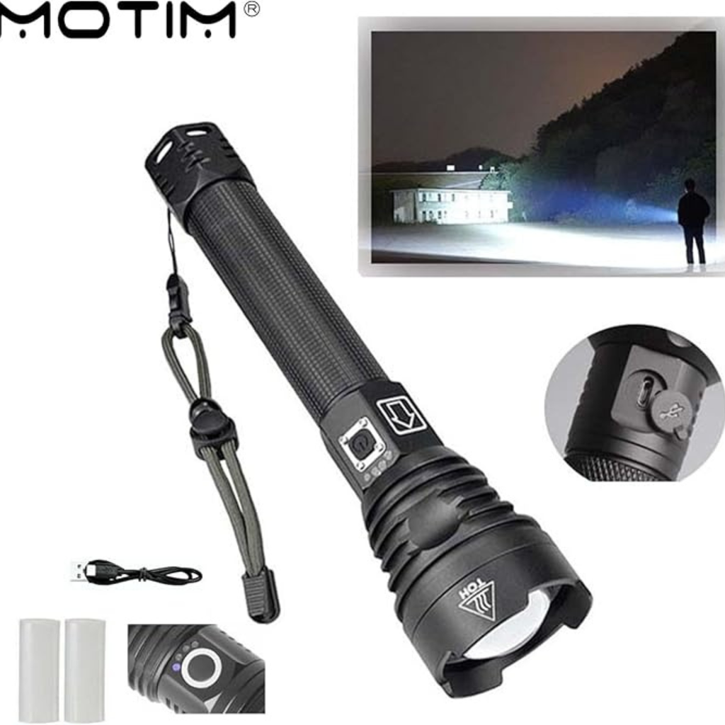 P90 LED Flashlight Rechargeable – كشاف LED P90 قابل لإعادة الشحن