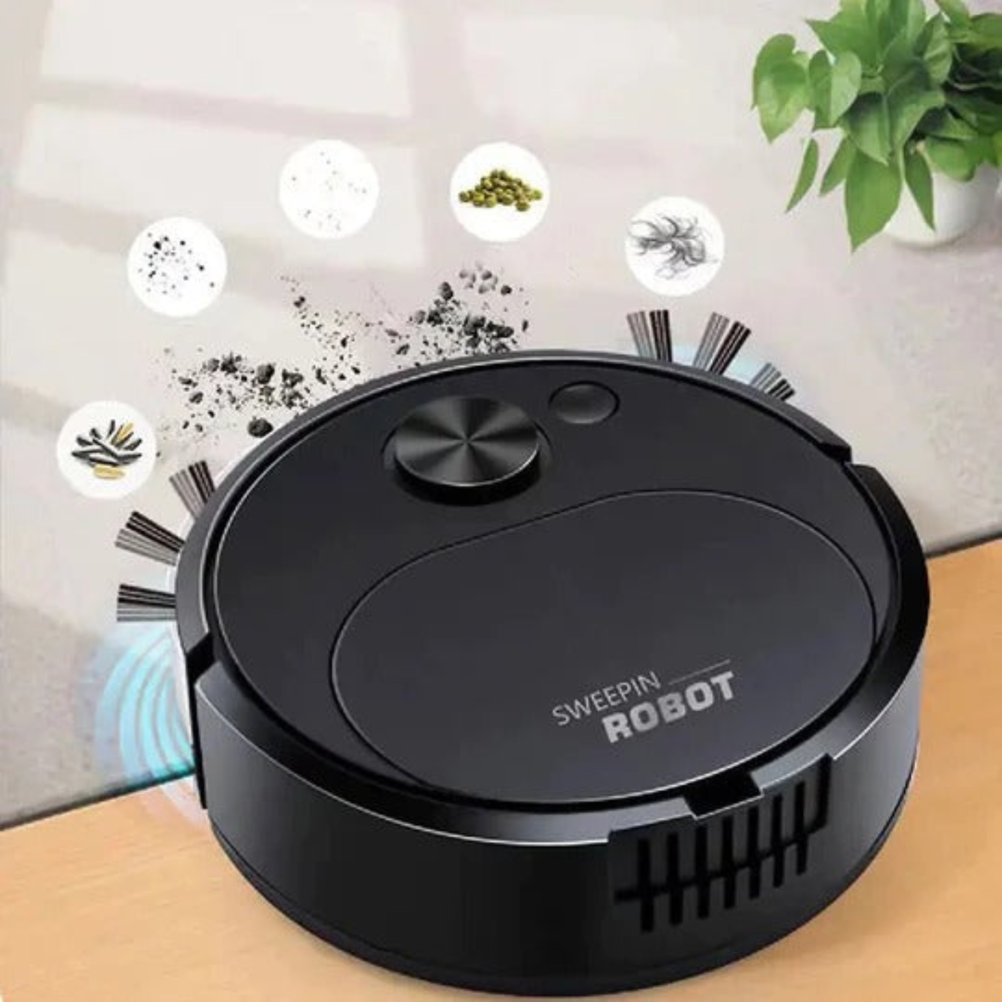 3-IN-1 Automatic Robot Vacuum Cleaner – مكنسة روبوت أوتوماتيكية 3 في 1